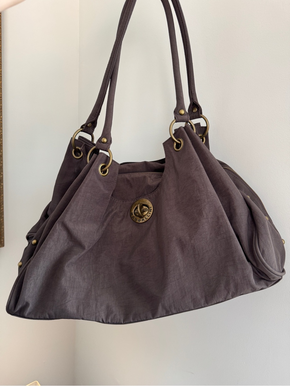 Baggallini Dark Brown Nylon Shoulder Bag